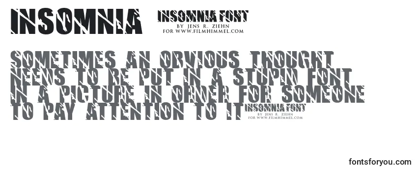 Review of the Insomnia 1 Font