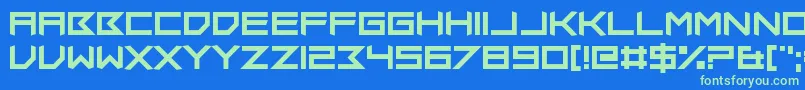 Insomniax Font – Green Fonts on Blue Background