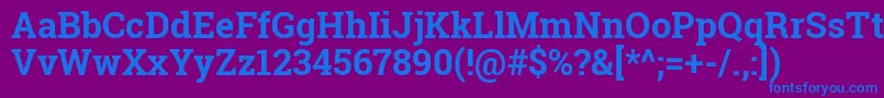 Robotoslab Font – Blue Fonts on Purple Background