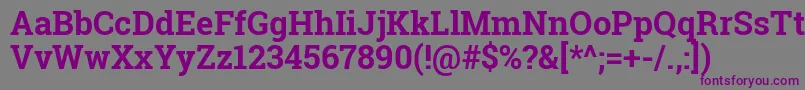 Robotoslab Font – Purple Fonts on Gray Background