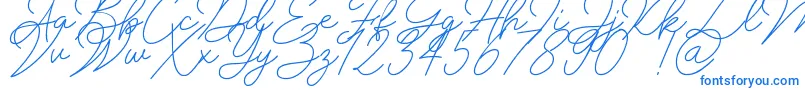 fuente Insta Story Signature – Fuentes Azules Sobre Fondo Blanco