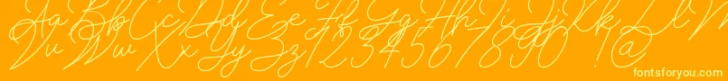 Insta Story Signature Font – Yellow Fonts on Orange Background