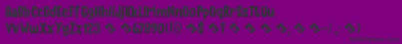 Шрифт Instant Harmony DEMO – чёрные шрифты на фиолетовом фоне