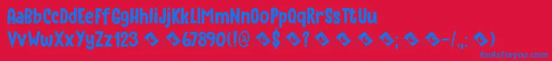 Instant Harmony DEMO Font – Blue Fonts on Red Background