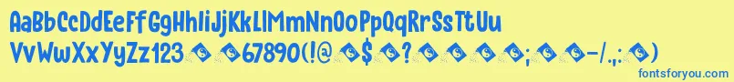 Instant Harmony DEMO Font – Blue Fonts on Yellow Background