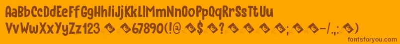 Instant Harmony DEMO Font – Brown Fonts on Orange Background