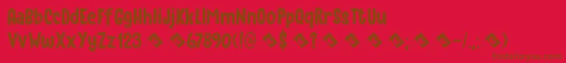 More about Instant Harmony DEMO Font Instant Harmony DEMO Font – Brown Fonts on Red Background