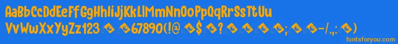 Instant Harmony DEMO Font – Orange Fonts on Blue Background