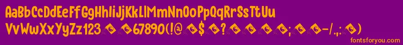 Instant Harmony DEMO Font – Orange Fonts on Purple Background