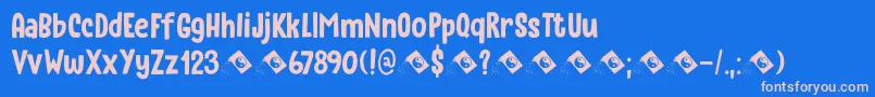 Instant Harmony DEMO Font – Pink Fonts on Blue Background