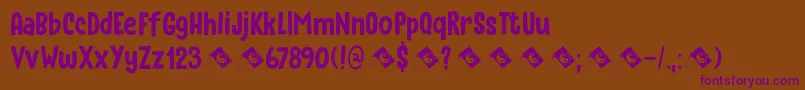 Шрифт Instant Harmony DEMO – фиолетовые шрифты на коричневом фоне
