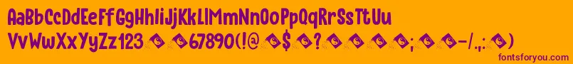 Instant Harmony DEMO Font – Purple Fonts on Orange Background