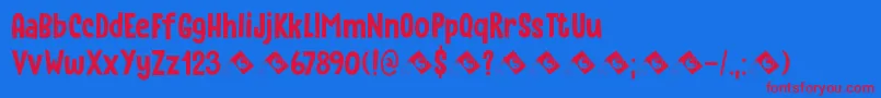 Instant Harmony DEMO Font – Red Fonts on Blue Background