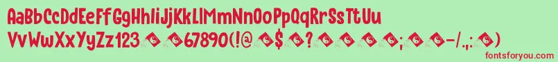 Instant Harmony DEMO Font – Red Fonts on Green Background