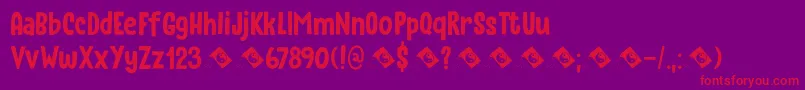 Instant Harmony DEMO-Schriftart – Rote Schriften auf violettem Hintergrund