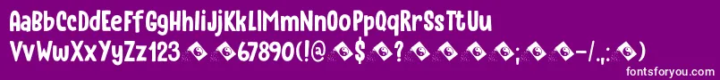 Instant Harmony DEMO-Schriftart – Weiße Schriften auf violettem Hintergrund