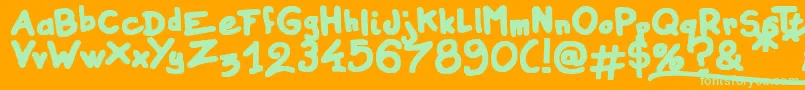 Instant Marker Font – Green Fonts on Orange Background