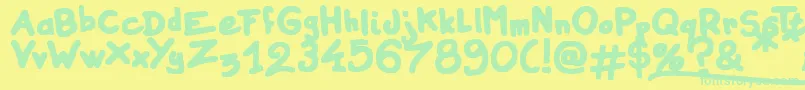 Instant Marker Font – Green Fonts on Yellow Background