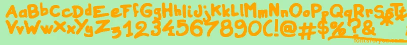 Instant Marker Font – Orange Fonts on Green Background