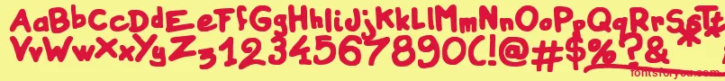 Instant Marker Font – Red Fonts on Yellow Background