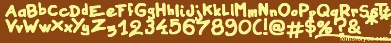 Instant Marker Font – Yellow Fonts on Brown Background