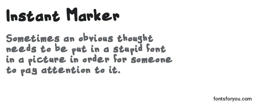 Instant Marker Font