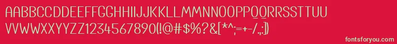 Instant Noodle Font – Green Fonts on Red Background