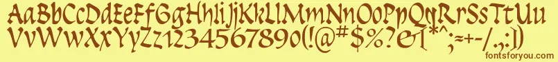 INSULA   Font – Brown Fonts on Yellow Background