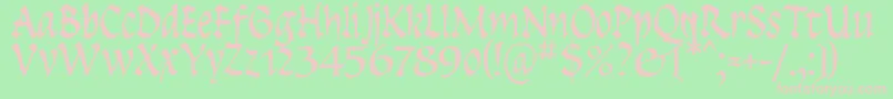 INSULA   Font – Pink Fonts on Green Background