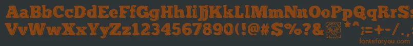 insuperable Font – Brown Fonts on Black Background