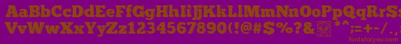 insuperable Font – Brown Fonts on Purple Background