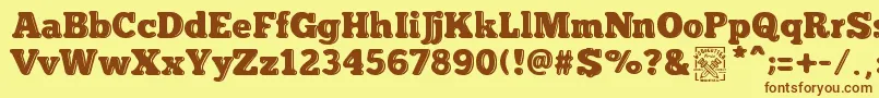 insuperable Font – Brown Fonts on Yellow Background