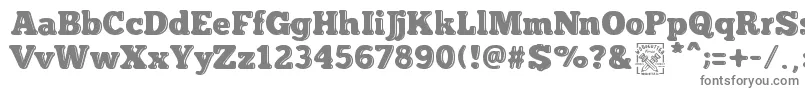 フォントinsuperable – 白い背景に灰色の文字