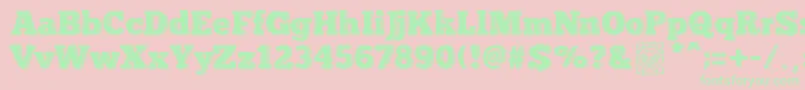 insuperable Font – Green Fonts on Pink Background