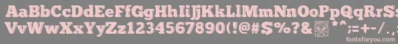 insuperable-Schriftart – Rosa Schriften auf grauem Hintergrund
