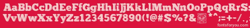insuperable Font – Pink Fonts on Red Background