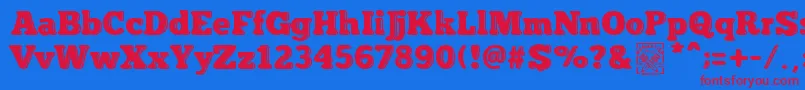 insuperable Font – Red Fonts on Blue Background