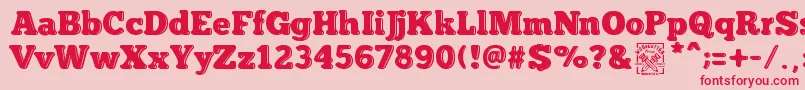 insuperable Font – Red Fonts on Pink Background