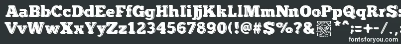 フォントinsuperable – 黒い背景に白い文字