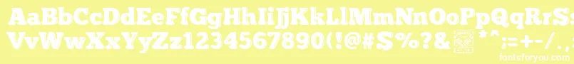 insuperable Font – White Fonts on Yellow Background