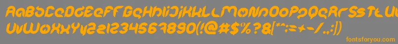 Intan Putri Pratiwi Bold Italic-Schriftart – Orangefarbene Schriften auf grauem Hintergrund