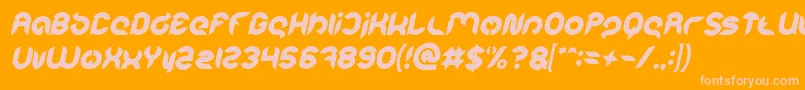 fuente Intan Putri Pratiwi Bold Italic – Fuentes Rosadas Sobre Fondo Naranja