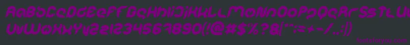 Intan Putri Pratiwi Bold Italic-Schriftart – Violette Schriften auf schwarzem Hintergrund
