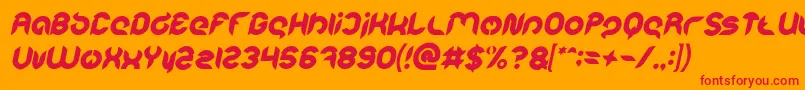 Intan Putri Pratiwi Bold Italic Font – Red Fonts on Orange Background