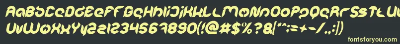 fuente Intan Putri Pratiwi Bold Italic – Fuentes Amarillas Sobre Fondo Negro