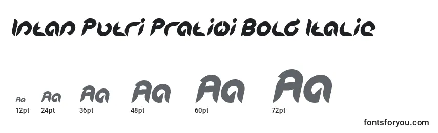 Größen der Schriftart Intan Putri Pratiwi Bold Italic