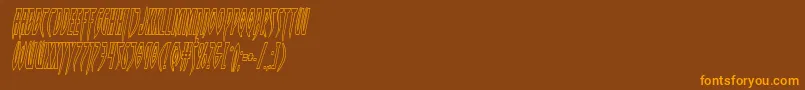 Lisätietoja Inhumanityoutital-fontista Inhumanityoutital-fontti – oranssit fontit ruskealla taustalla