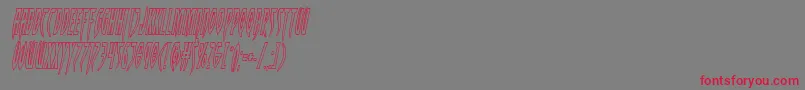 Inhumanityoutital Font – Red Fonts on Gray Background