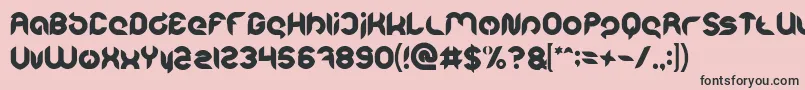 Intan Putri Pratiwi Bold-fontti – mustat fontit vaaleanpunaisella taustalla