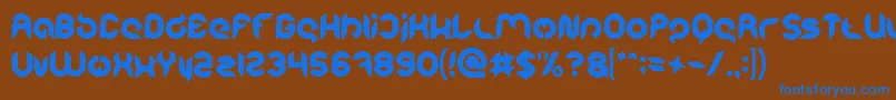 Шрифт Intan Putri Pratiwi Bold – синие шрифты на коричневом фоне
